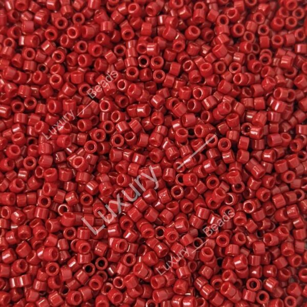 Японский бисер Miyuki Delica 11/0. Miyuki DB-2119 Duracoat Opaque Jujube - Темно-красный (Мармелад), с устойчивым покрытием Duracoat